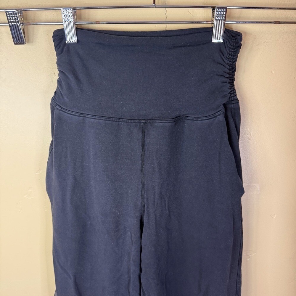 Lululemon RARE‎ Take It Easy High Waisted Black Leggings Size 2 Active Wide Leg - Picture 3 of 10